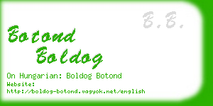 botond boldog business card